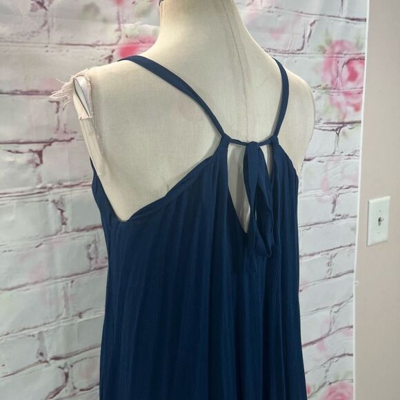 Hale Bob Women's Spaghetti Beaded Breezy Flowy Sundress In Blue Size M - Picture 7 of 12